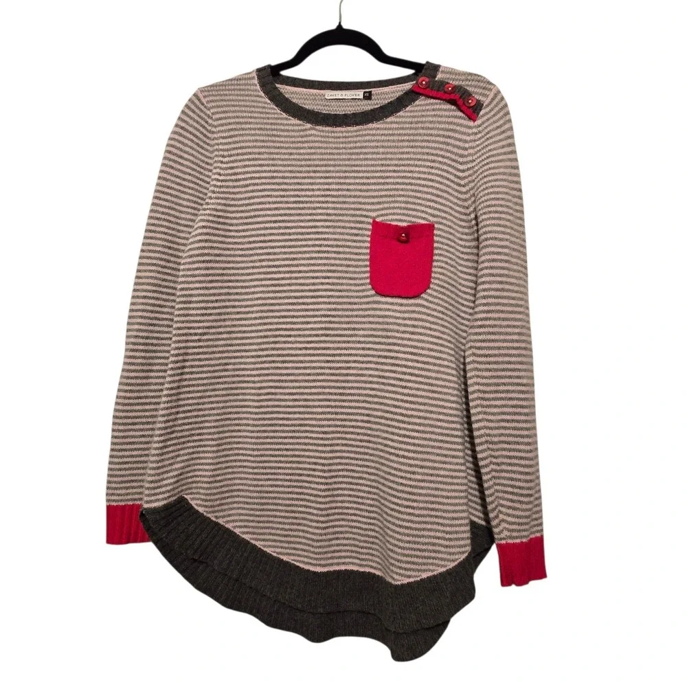 Zaket Plover Striped Sweater‎ Women's XS Merino Cotton Colorful Lightweight